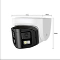 4MP dual-lens IP66 waterproof panoramic CCTV webcam for indoor and outdoor security surveillance.