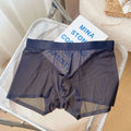 Men's thin seamless boxer shorts in quick-drying nylon with body-shaping design
