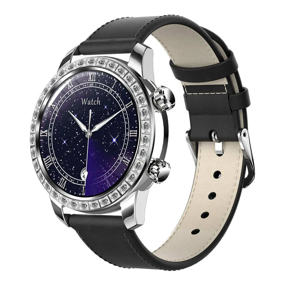 Z83 Max full diamond disc smart watch with TFT screen, touch button, Bluetooth calling, and wireless charger in black, blue, orange, or ivory white