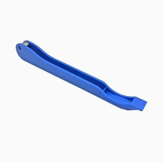 Plastic hand foil tool in green on white background, 14cm length for nail art