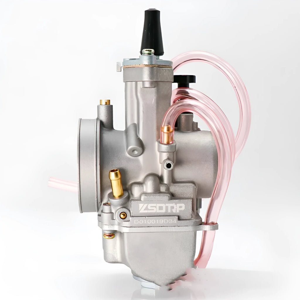 PWK sandblasted motorcycle carburetor kit in colour box packaging for engine tuning.
