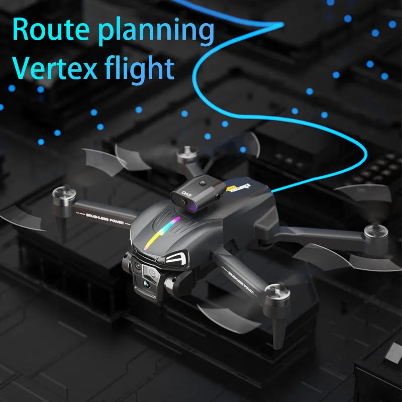 C15S brushless UAV in black with HD camera, obstacle avoidance sensors, and plastic body