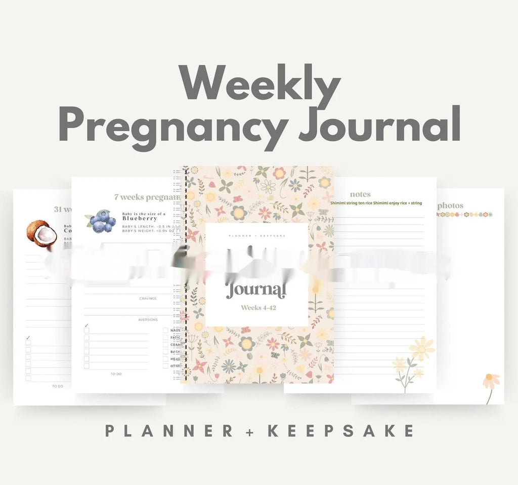 A5 pregnancy diary notebook with weekly layout for tracking pregnancy milestones
