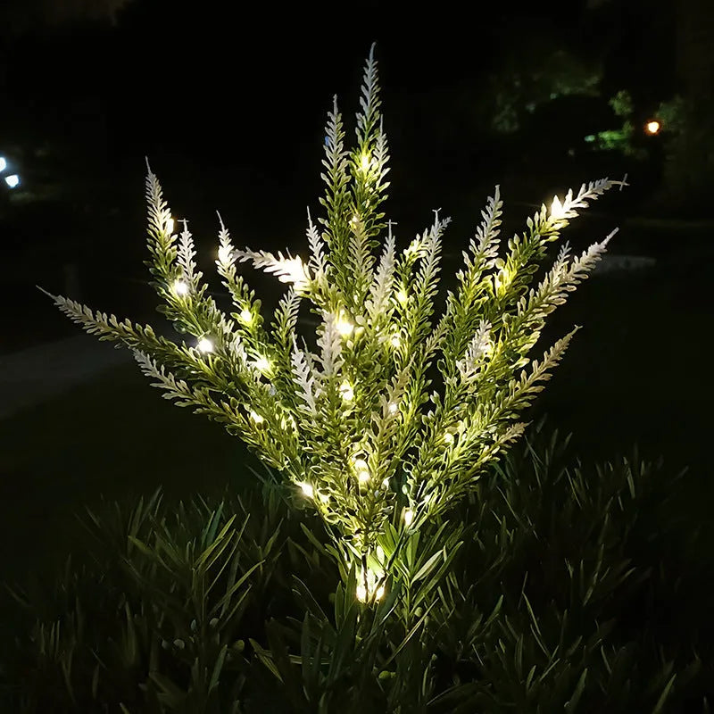 74cm tall solar-powered outdoor garden floor lamp with flower-shaped design in lavender colour