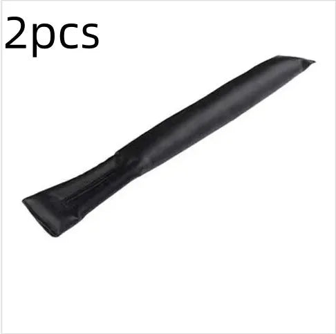 Leather-look PU car seat gap filler strip in black, beige, brown, and grey colours.