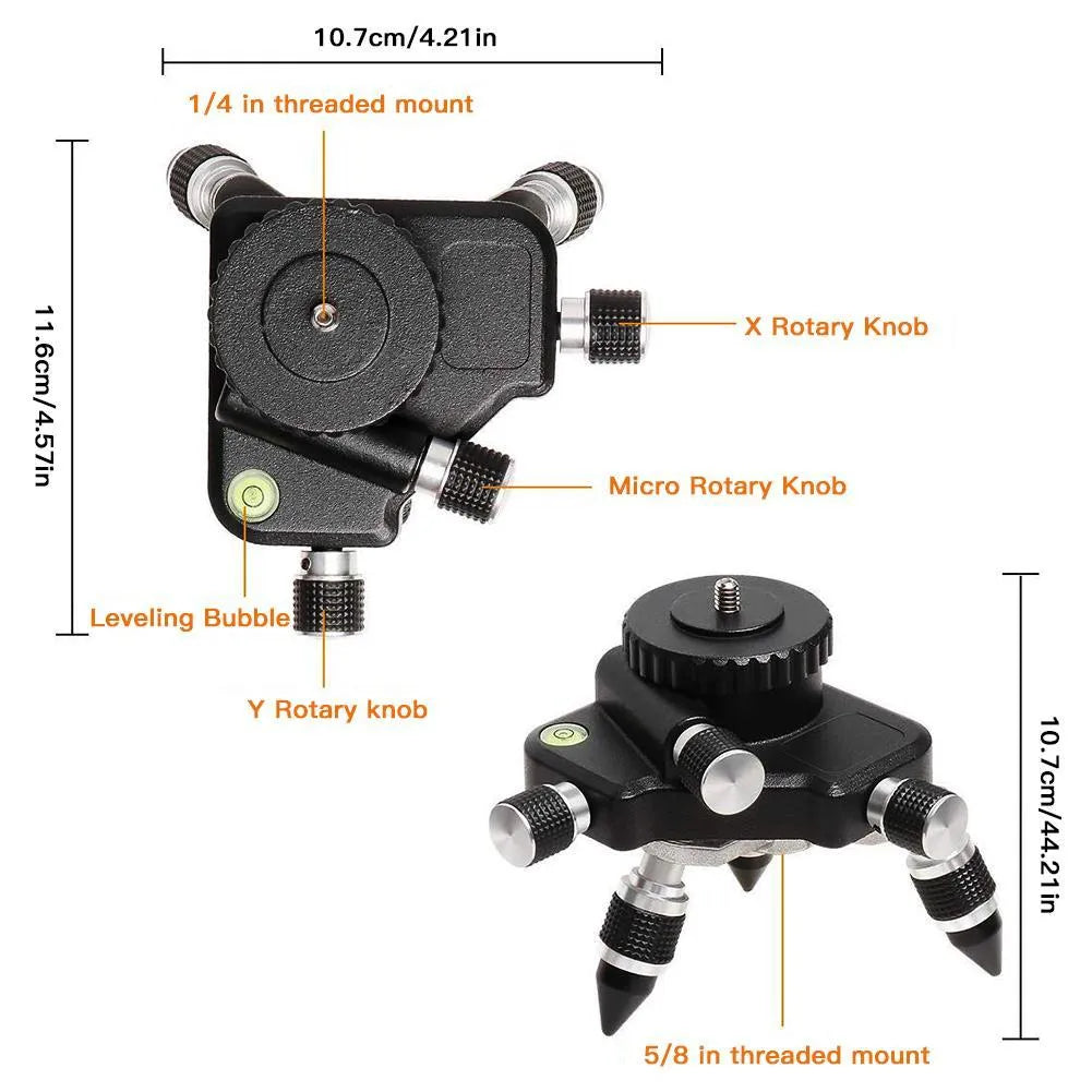 Black YL-30 aluminum alloy spirit level base with 360-degree rotation