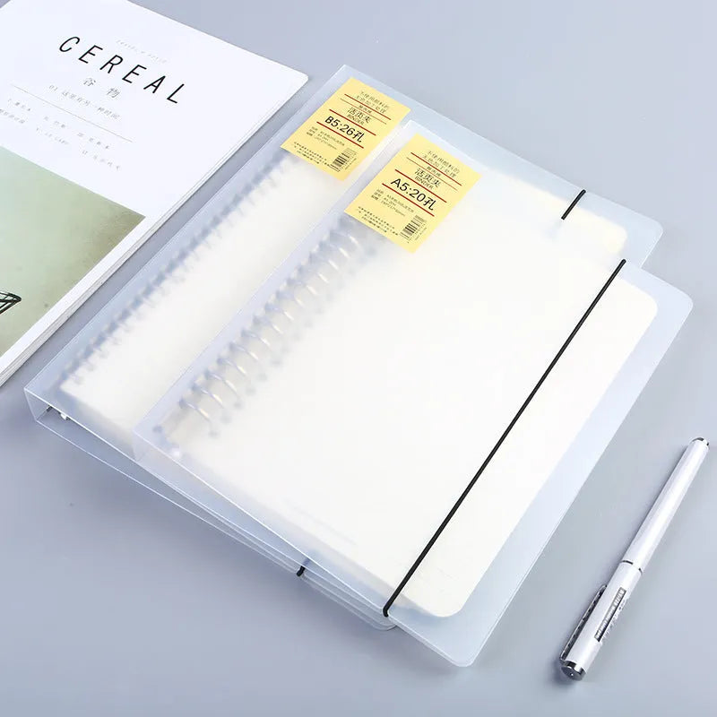 A5 loose-leaf notebook binder with 26-hole horizontal loop design in two size options