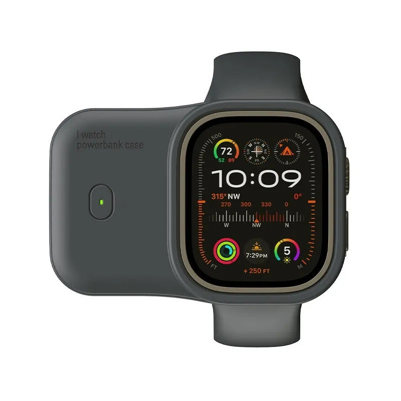 Apple Watch portable wireless charging case power bank with silicone protective cover