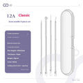 4-piece metal acne needle set with ultra fine pointed tips for professional skincare extraction