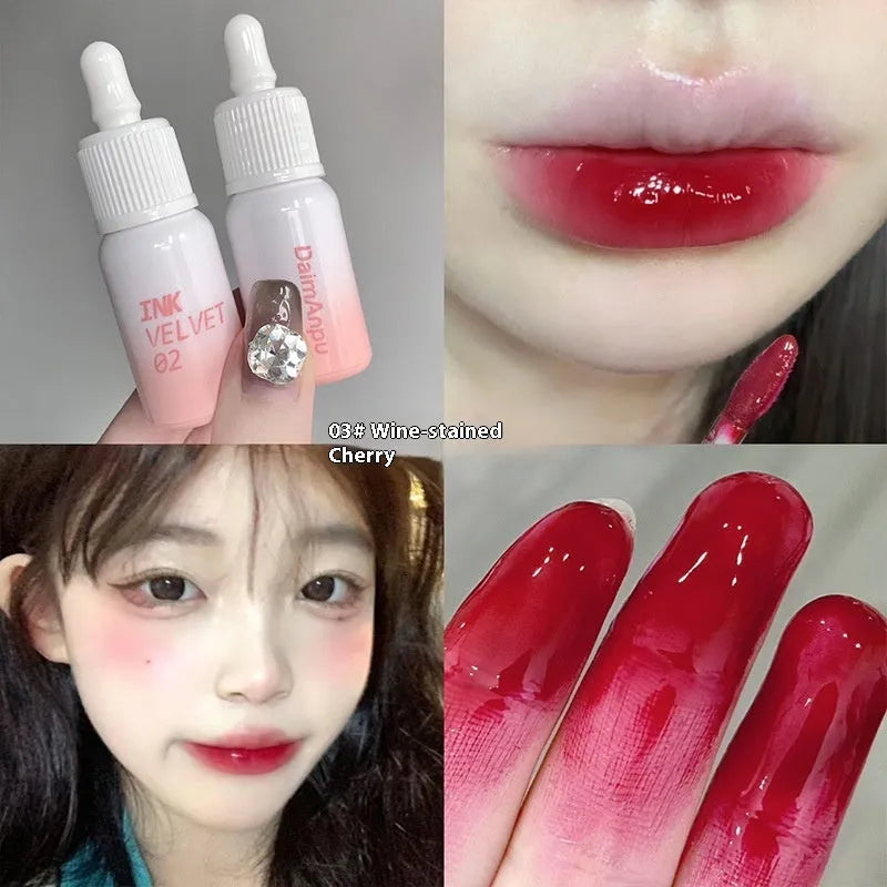 Mirror Lip Lacquer lipstick in milk huhoo series, 3.5g net content, shown in colour options.