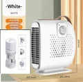 Mini desktop PTC heater in white, 800W, 19.5x11.5x17.6 cm, with two speed settings