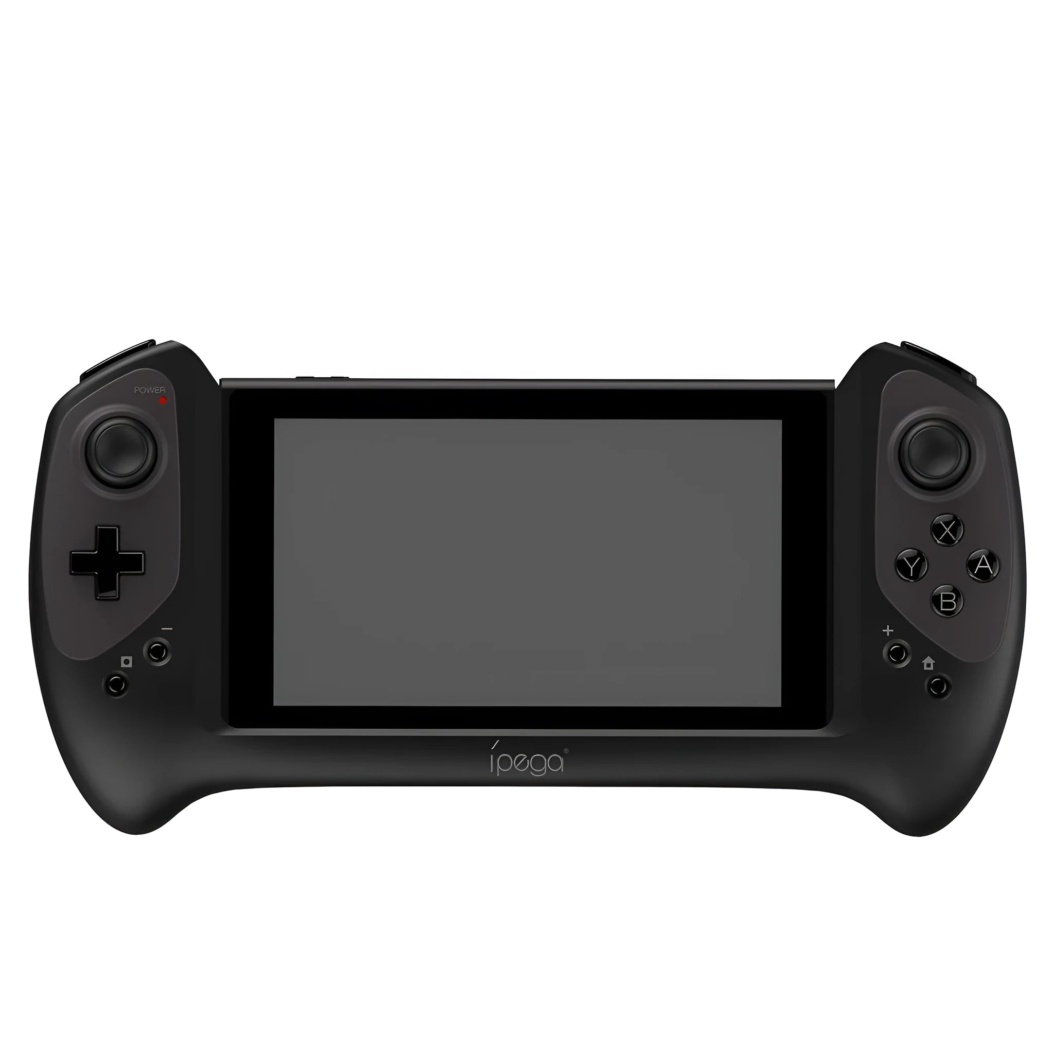 Black wireless Bluetooth gamepad for Nintendo Switch with ergonomic curved grips and matte texture finish