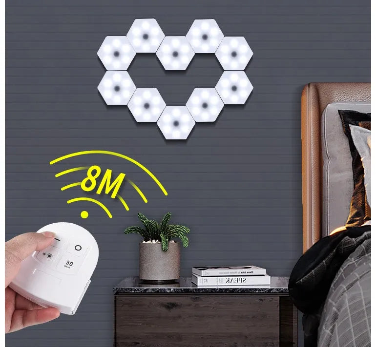 White wireless remote control pat light with touch function and 2835 LEDs