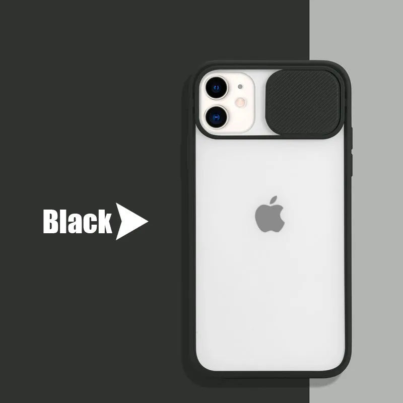Silicone iPhone case with frosted texture around camera lens in solid colour