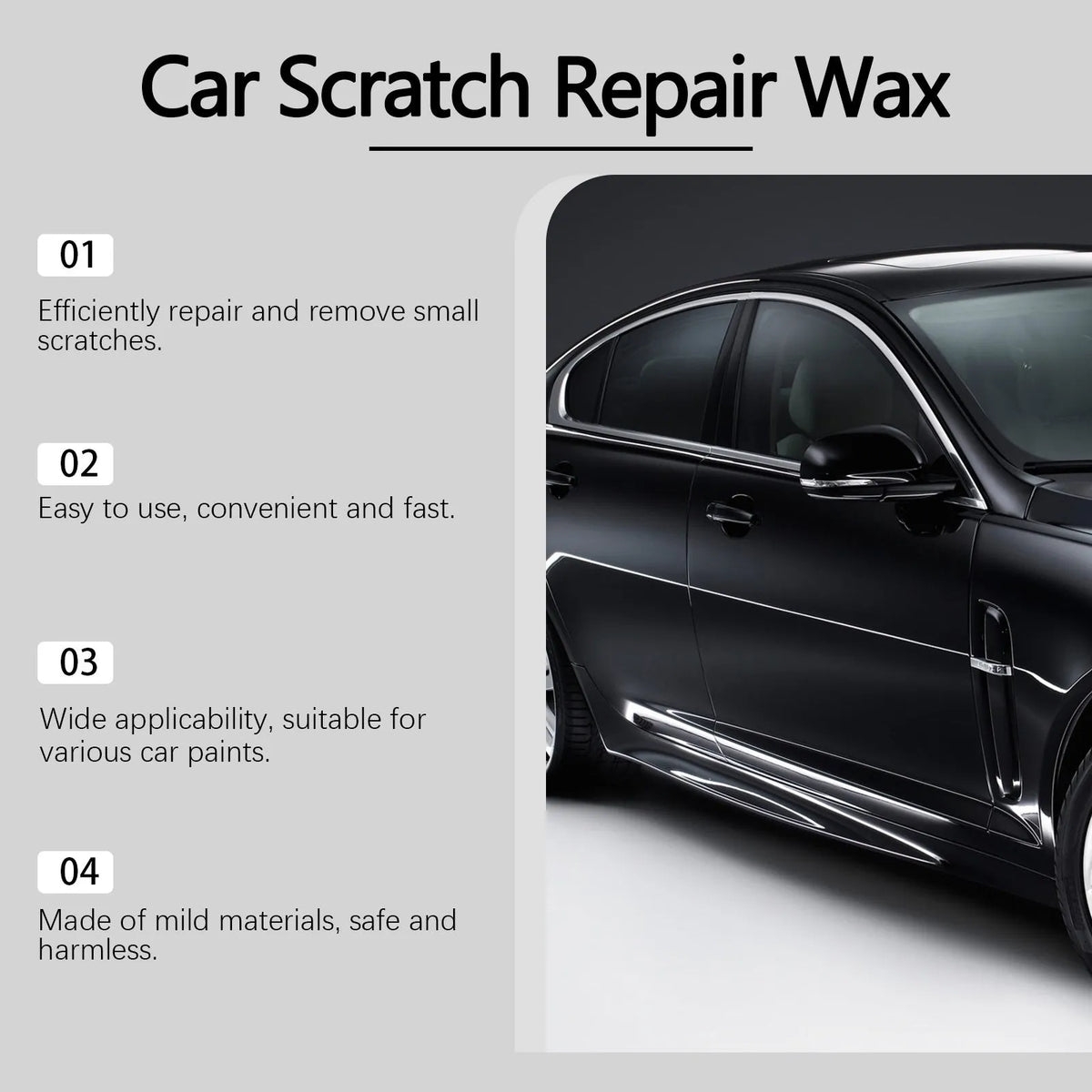 Car scratch care cream 50g tube with sponge and towel for paintwork cleaning and polishing