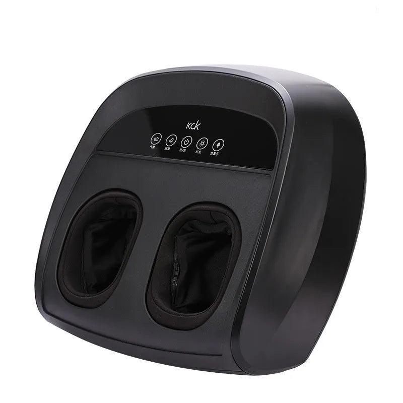 Flip automatic foot massager unit in black colour with infrared physiotherapy function