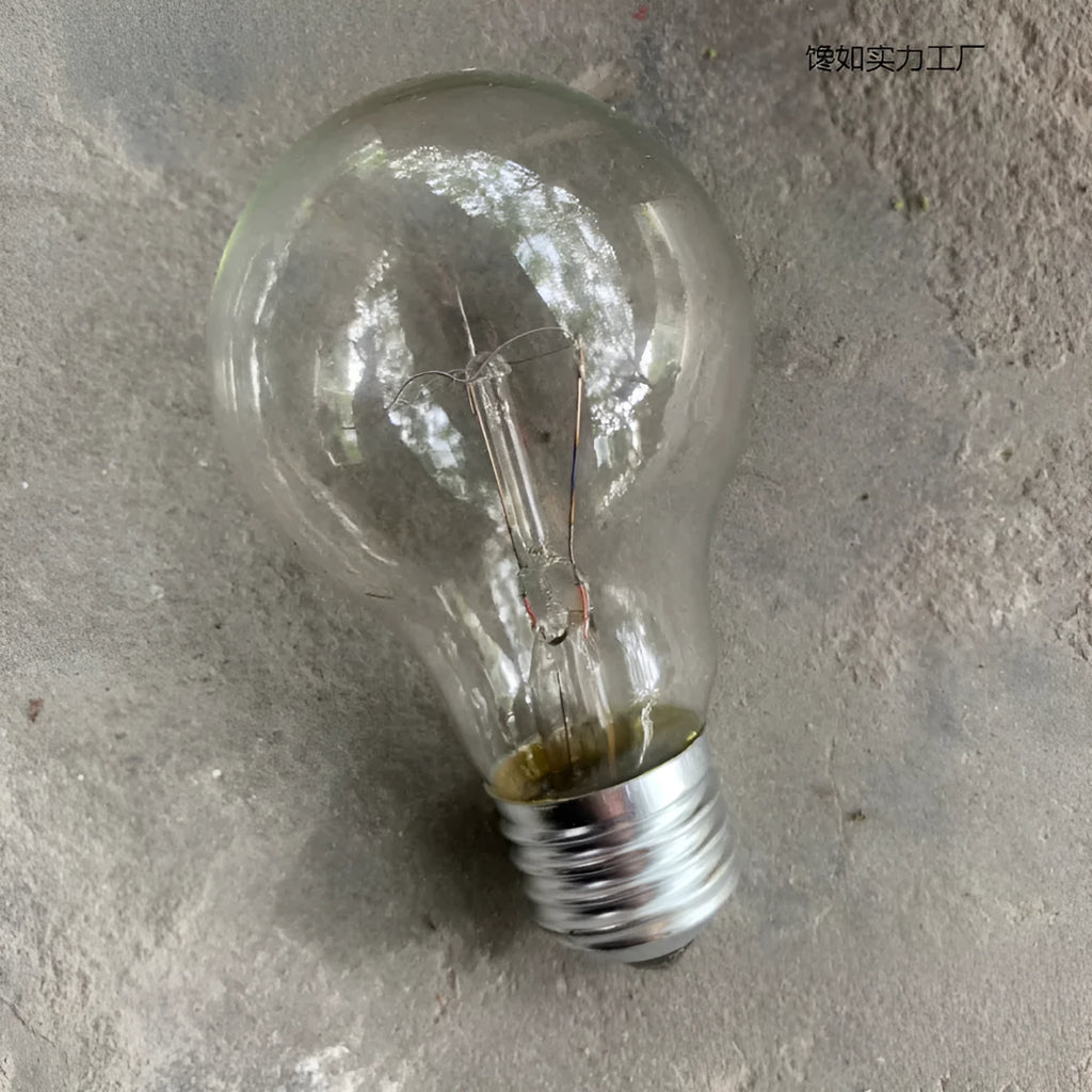 Old-fashioned incandescent tungsten bulb with E27 screw base, 220V, clear glass