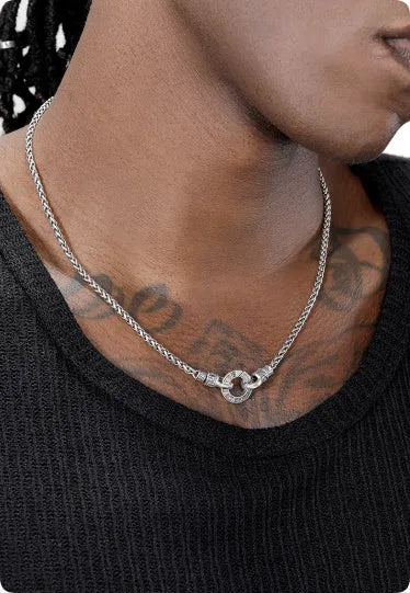 S925 sterling silver clavicle necklace for women showing delicate chain in silver colour