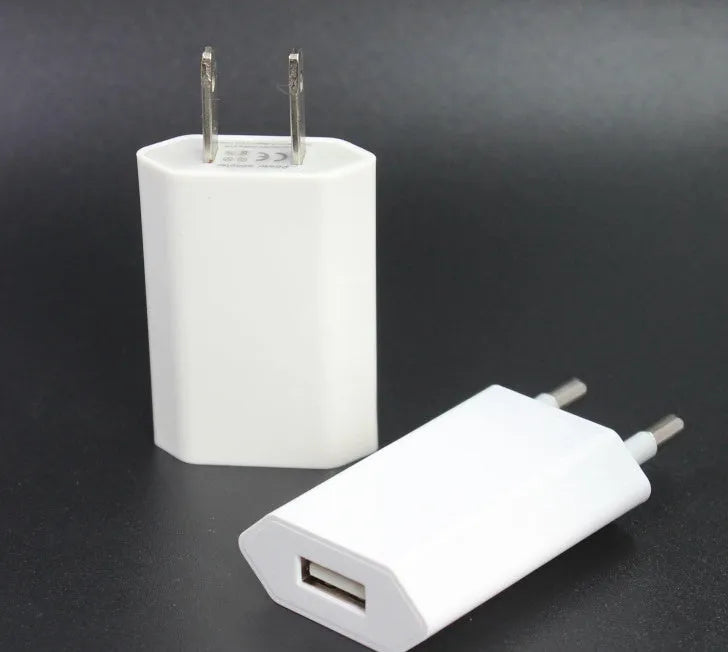 5V 2A USB wall charger compatible with iPhone and iPad models with cable options