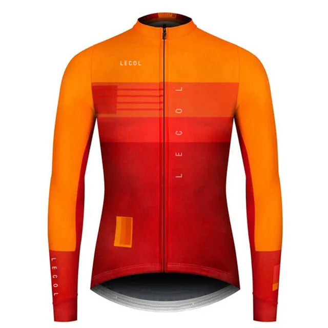 Men's autumn full sleeve cycling jersey in long sleeve design with 11 colour options sizes XS to 4XL
