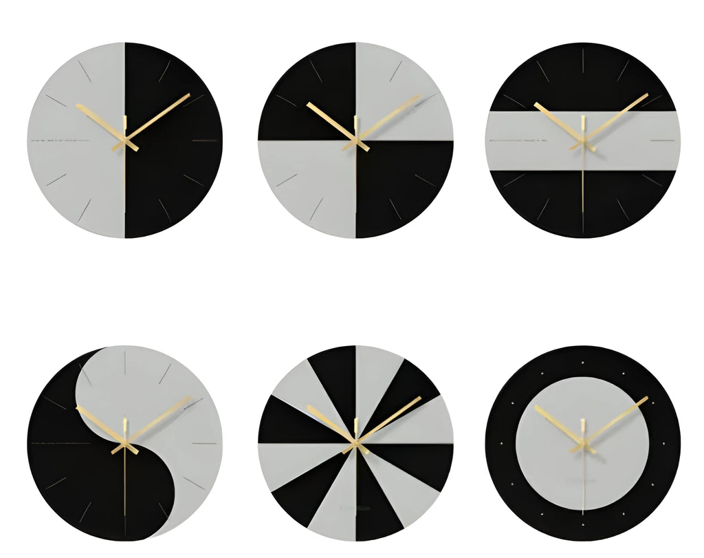Tempered glass silent wall clock with transparent face and minimalist numerals, 29.5cm diameter
