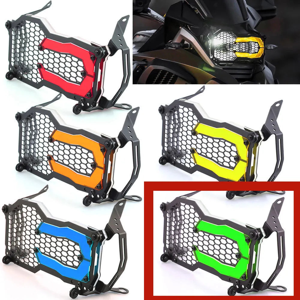 Motorcycle headlight protective cover quick release large lampshade blue for BMW R1200GS steel acrylic construction
