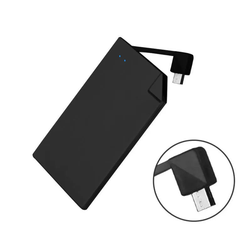 Sliver-coloured graphene battery power bank, 4000mAh capacity, shown next to a mobile phone.