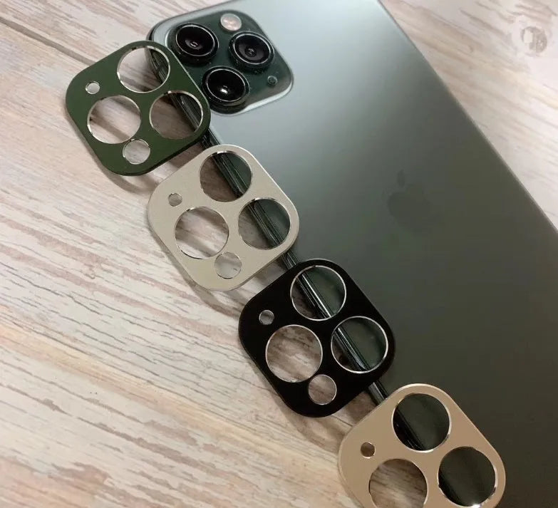 Metal phone grip ring in various colours attached to the back of an iPhone 11 Pro.