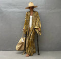 Printed loose-fit cotton beach cover-up shirt for sun protection over swimwear