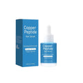 30ml copper peptide hair oil bottle with dropper, square 38.5mm design, 95mm tall