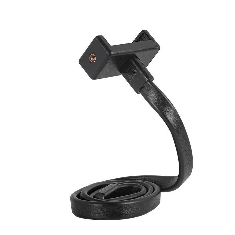 Flexible adjustable phone holder with silica gel hose and aluminium alloy mounting bracket