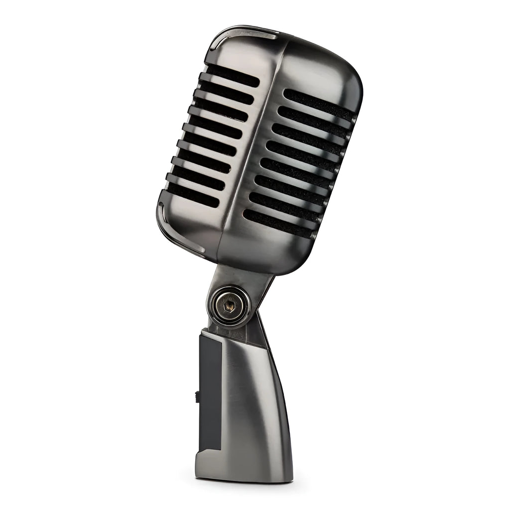 Professional retro-style condenser microphone in FG2 colour with a cardioid grille, shown with its included USB cable.