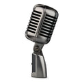 Professional retro-style condenser microphone in FG2 colour with a cardioid grille, shown with its included USB cable.
