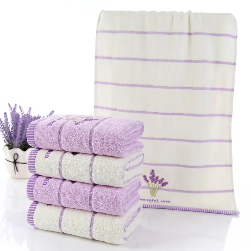 Pure cotton 32 strand embroidered face washing towel 34x74cm soft fabric fast water absorption