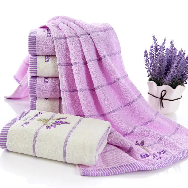 Pure cotton 32 strand embroidered face washing towel 34x74cm soft fabric fast water absorption