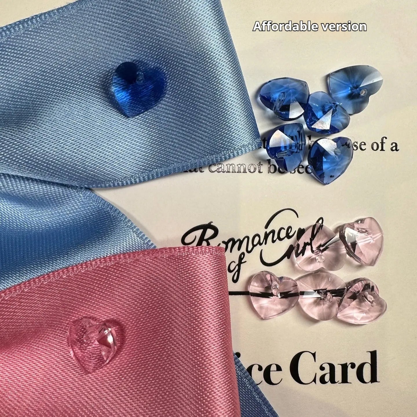 Blue princess bow dog hair band with adjustable tension on a small dog