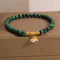 White Crystal women's bracelet with bamboo pattern design on wrist