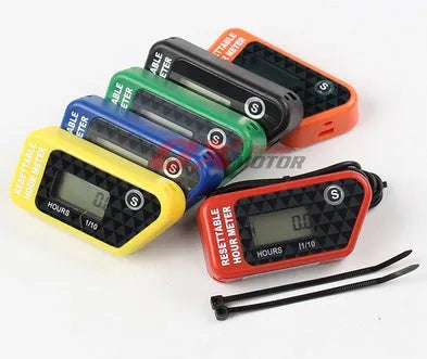 Black waterproof LCD digital maintenance reminder timer for engine equipment