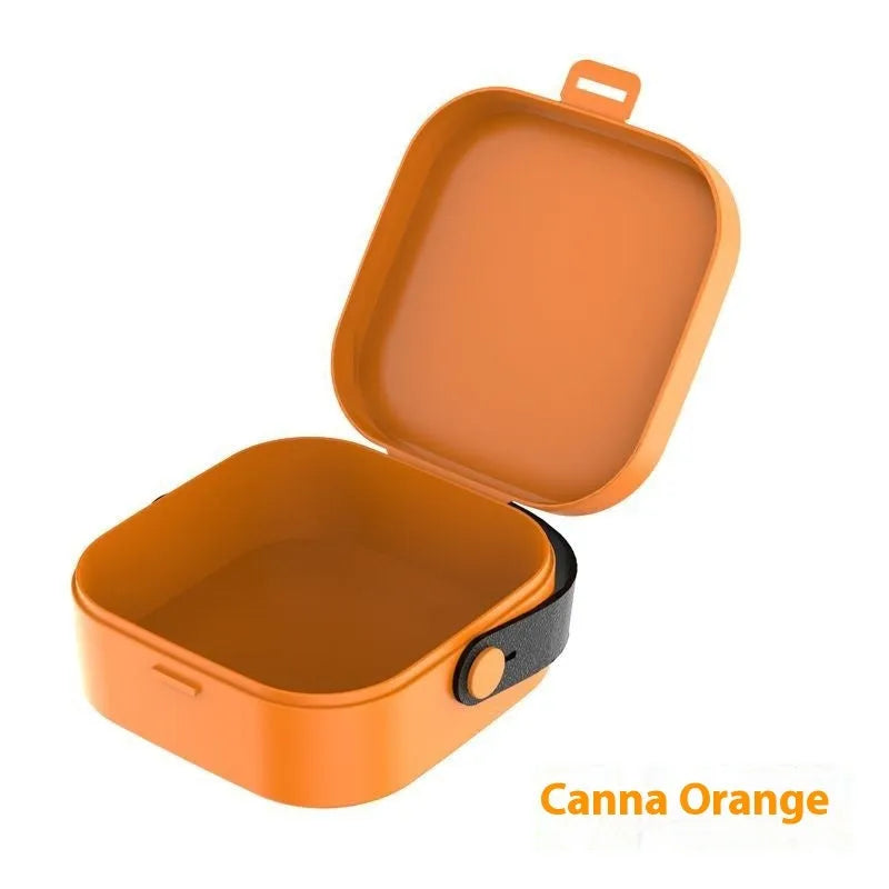 A medium-sized polypropylene storage box for organising cables, shown in Nordic White.