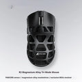 Wireless Bluetooth three-touch mouse with 2.4GHz USB receiver, 119.5x61x36mm, black, for gaming and office use