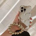Electroplating love three-dimensional TPU phone case for iPhone with love motif on back