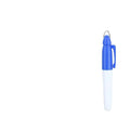 Golf ball line drawing kit with two plastic alignment tools and two mini permanent markers in red and blue