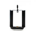 Black U-shaped plastic clip-on mobile phone holder and bracket.