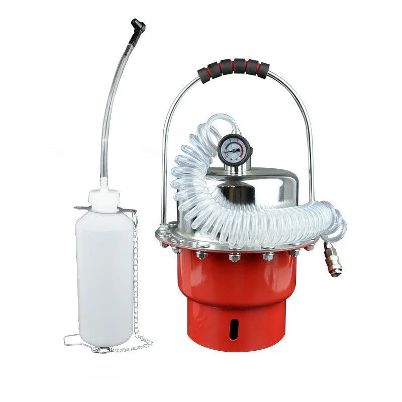 5L pneumatic brake fluid replacement machine with pressure gauge and manual regulator for automotive workshops