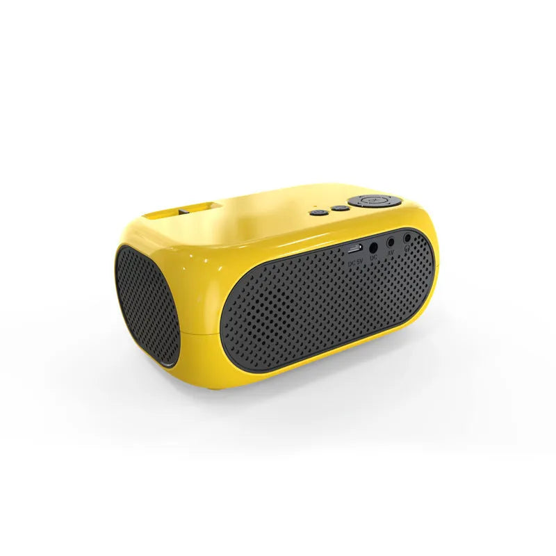 M24 micro mini portable projector in gold or white colour with compact ABS construction