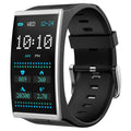 Black Bluetooth waterproof sports watch with 1.91-inch screen and silicone wrist strap