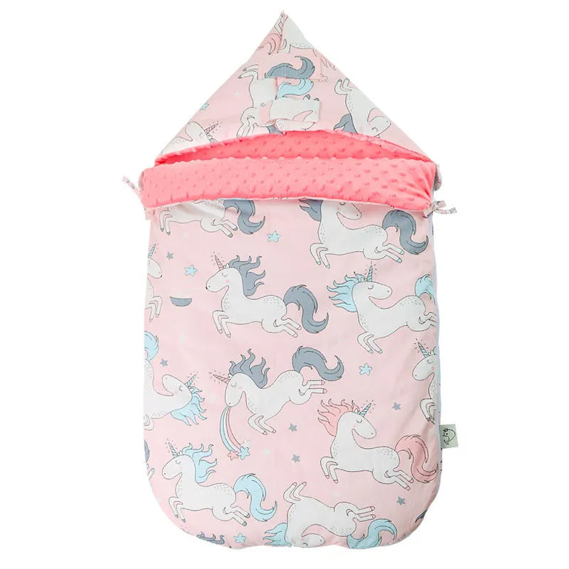 Newborn baby fleece stroller cover quilt 80x46cm with soft lining in Animal pattern