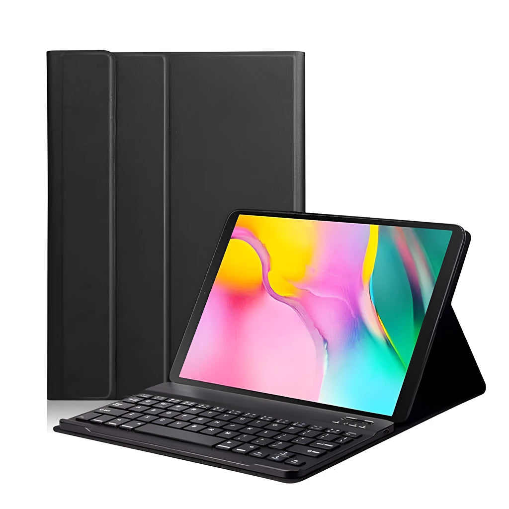 Samsung Bluetooth keyboard holster TPU clamshell case for tablet in Black, Blue, Gold, Rose gold colours