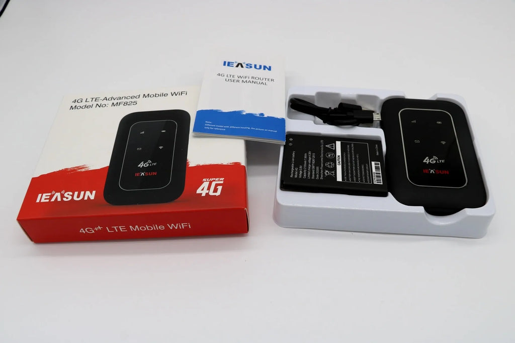 Black portable 4G wifi hotspot router mini wireless 46cm size USB powered