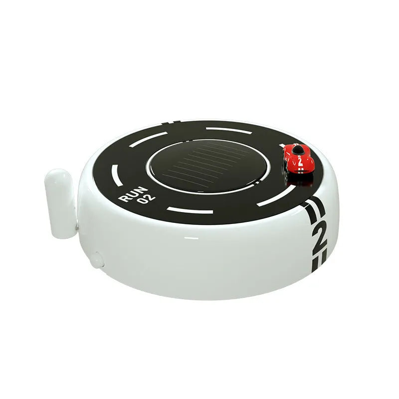 Round solar-powered car aromatherapy decoration in black, red, or white colours